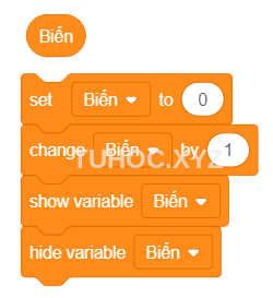 Nhóm lệnh Variable Block Scratch 3.0